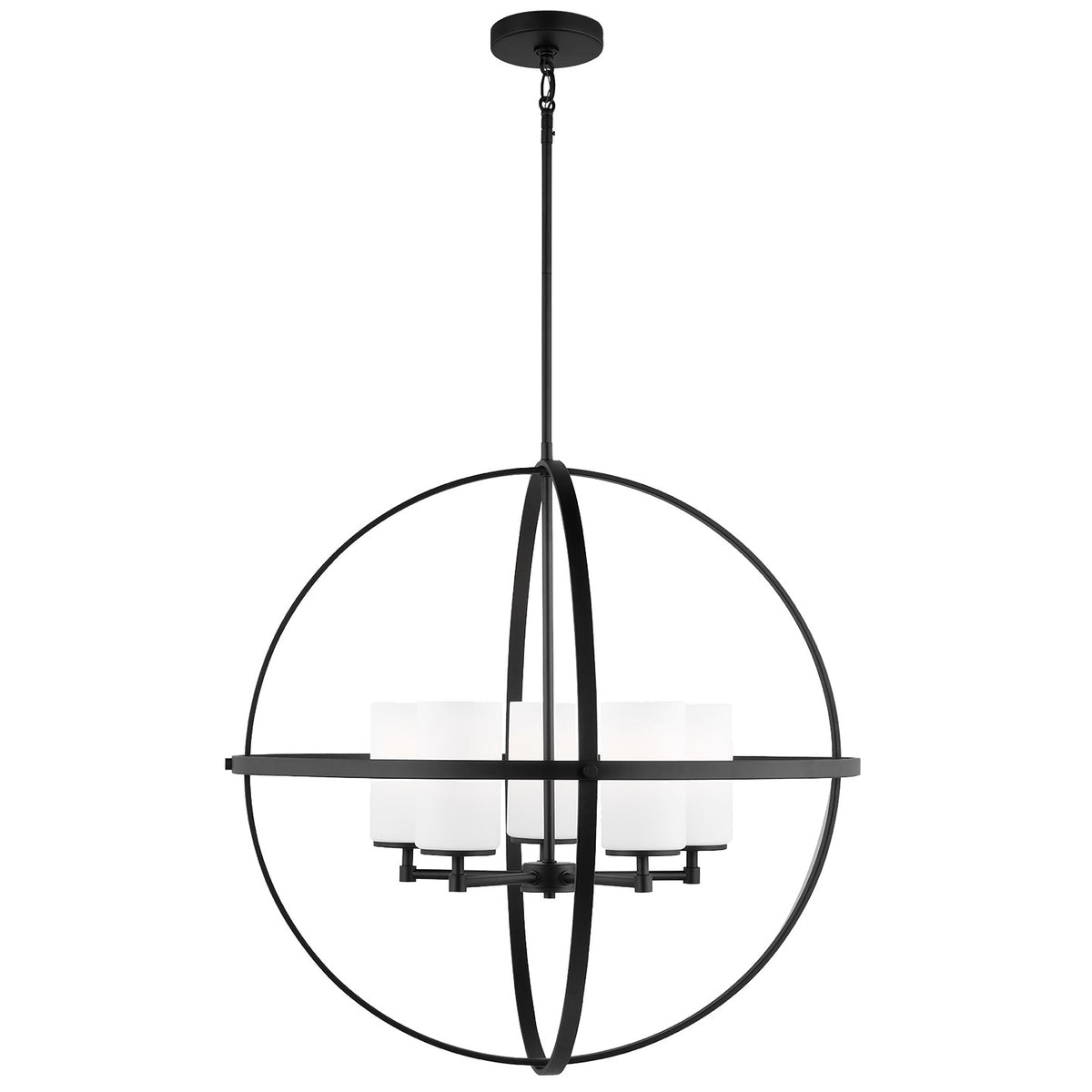 Alturas Five Light Chandelier in Midnight Black