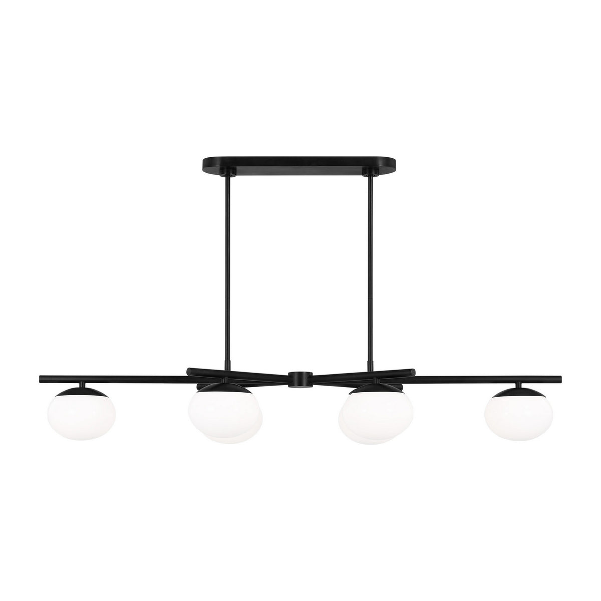 Lustre linéaire à six lumières Lune
