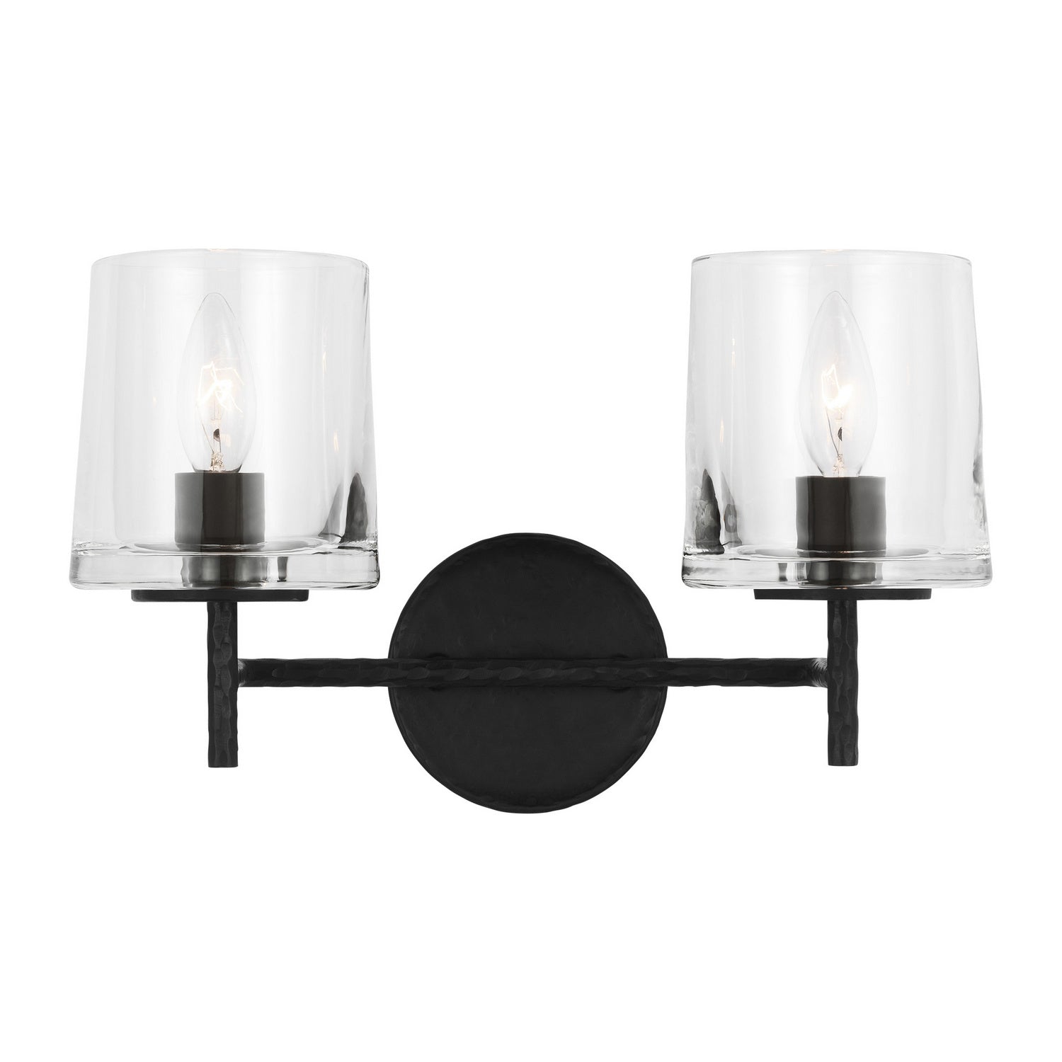 Meuble-lavabo Marietta à deux lumières en fer vieilli