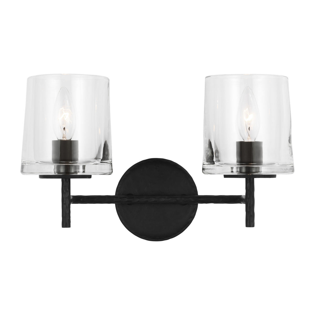 Meuble-lavabo Marietta à deux lumières en fer vieilli