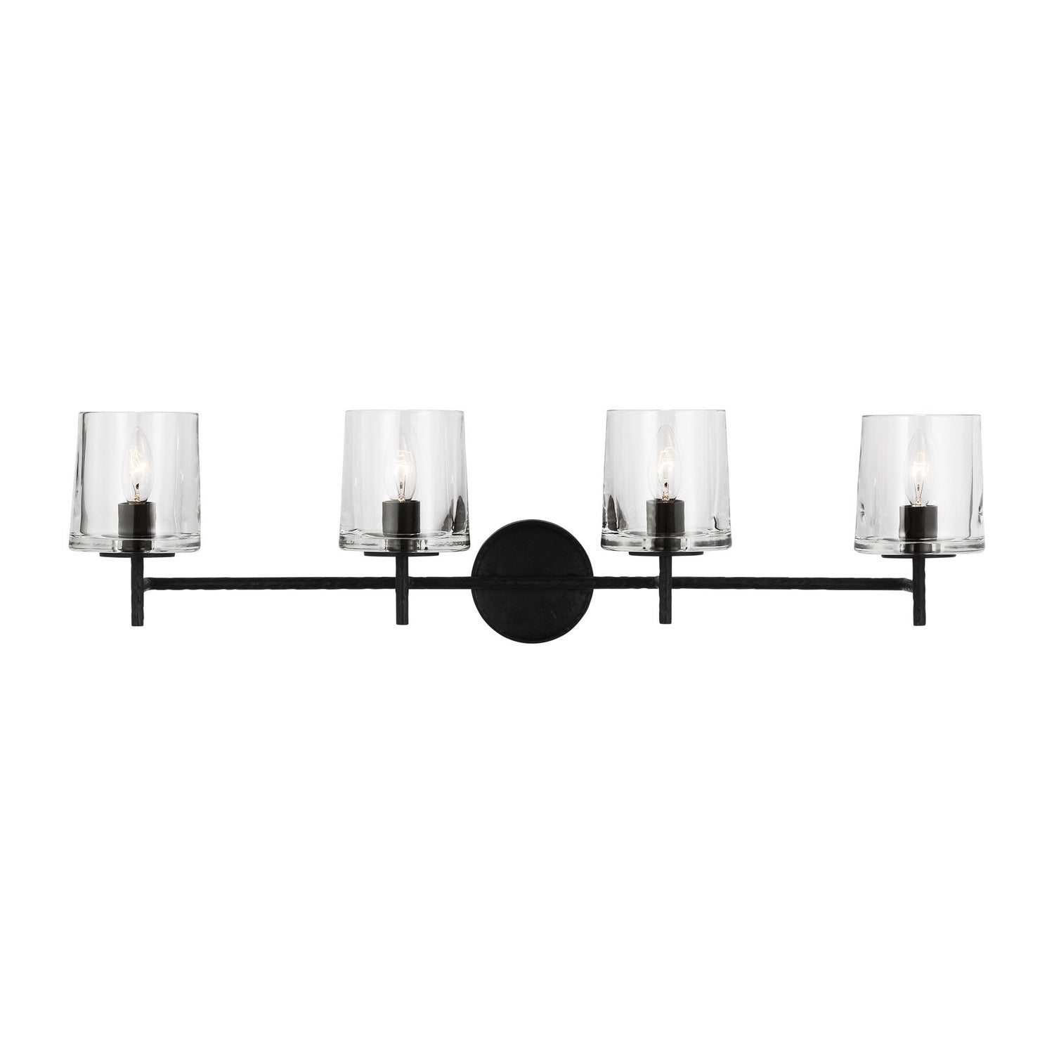 Meuble-lavabo Marietta à quatre lumières en fer vieilli