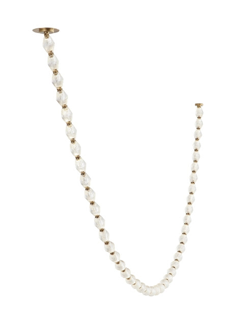Collier LED Chandelier in Natural Brass