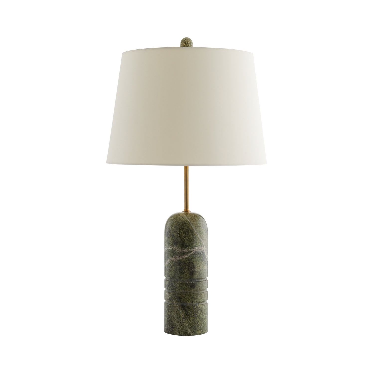 Lampe de table Mendoza One Light en marbre jungle/laiton antique