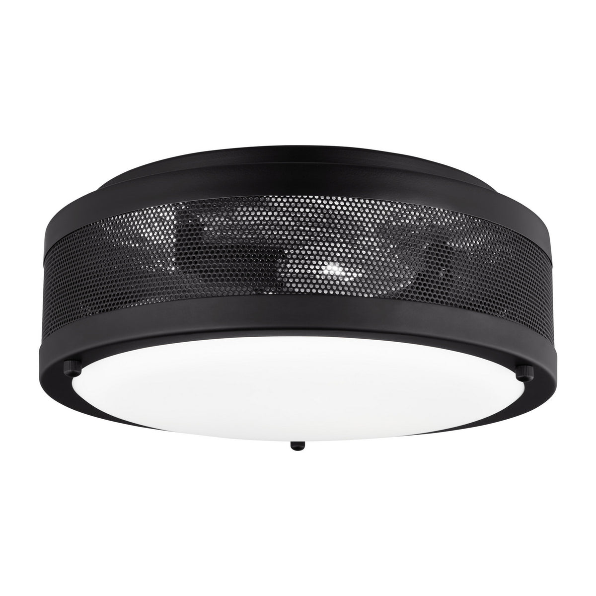 Vander Three Light Flush Mount in Midnight Black