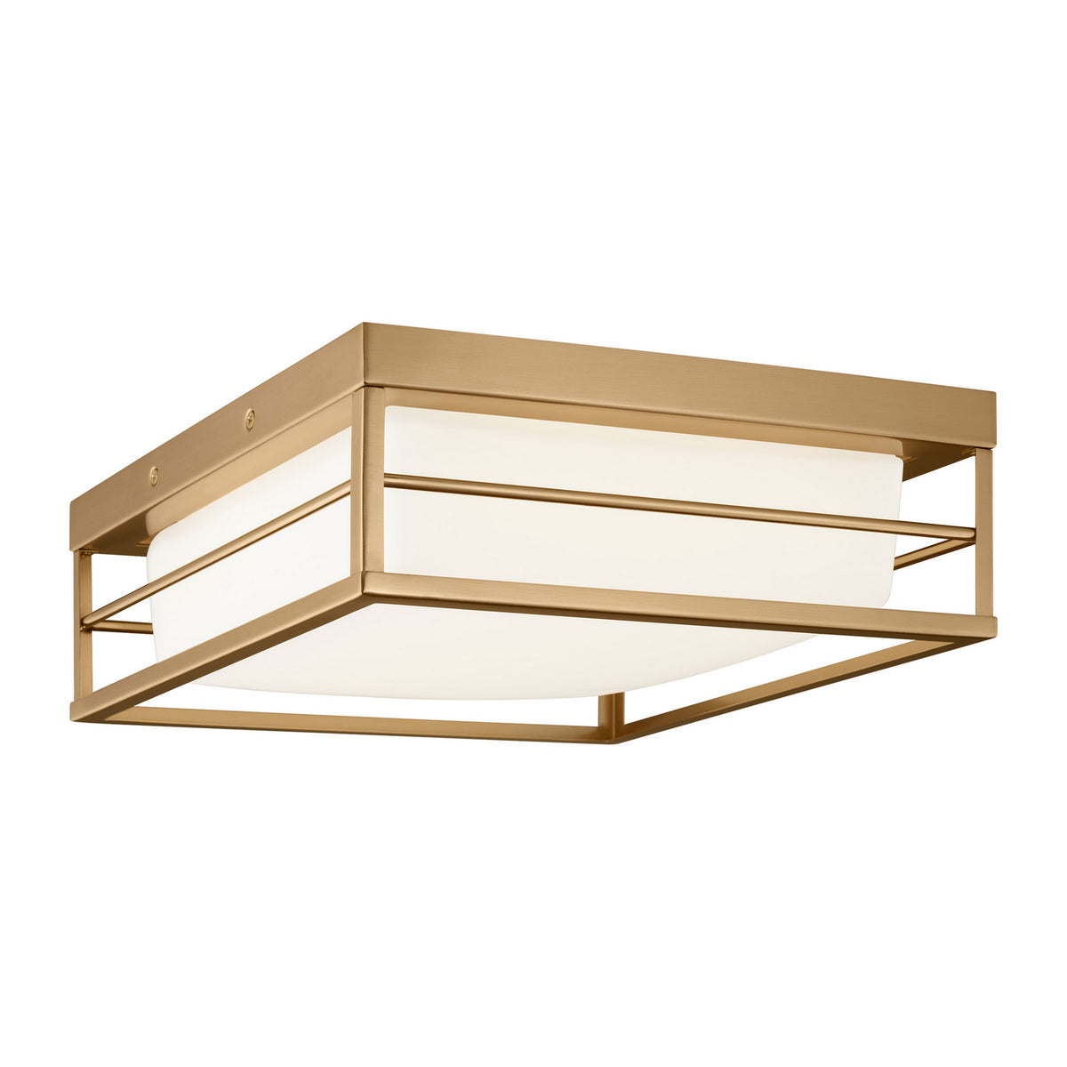 Dearborn LED Flush Mount in Satin Brass