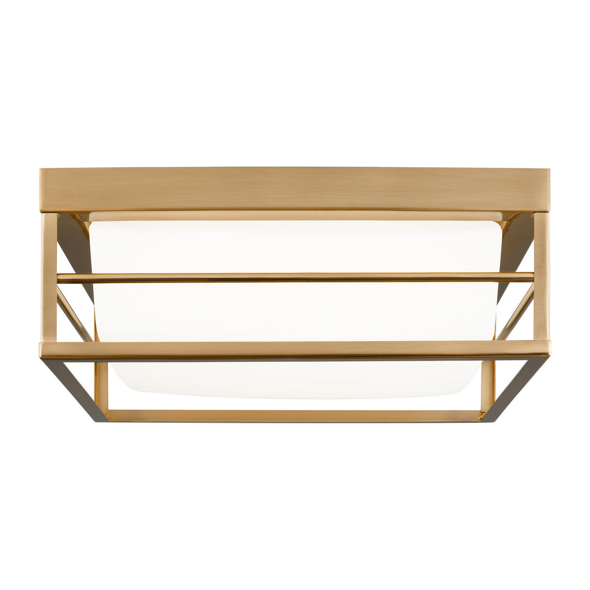 Dearborn LED Flush Mount in Satin Brass