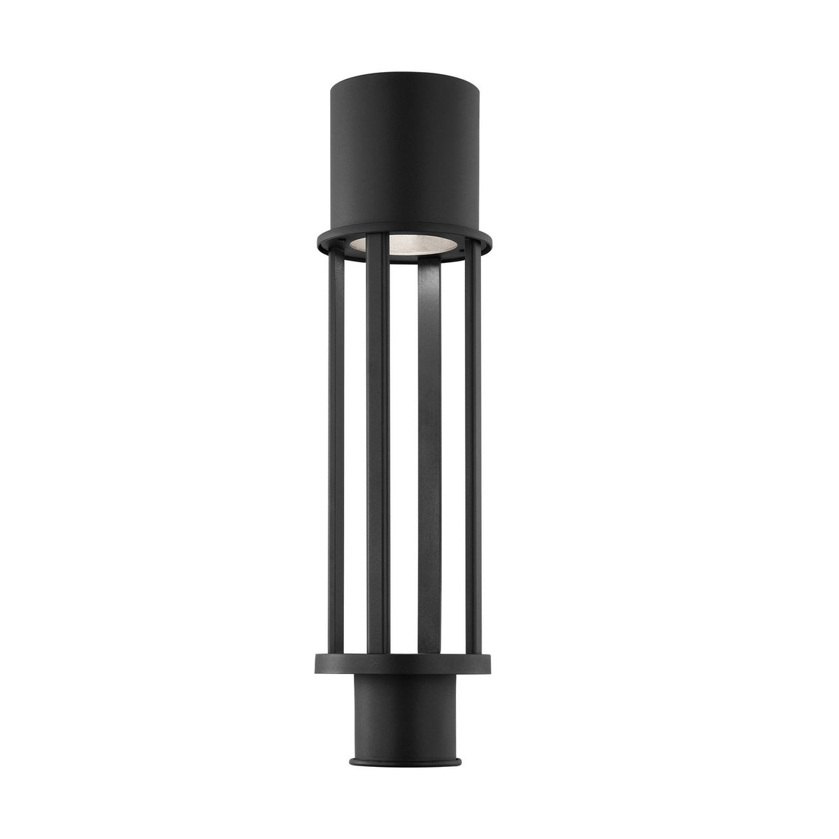 Union LED Outdoor Post Lantern in Black