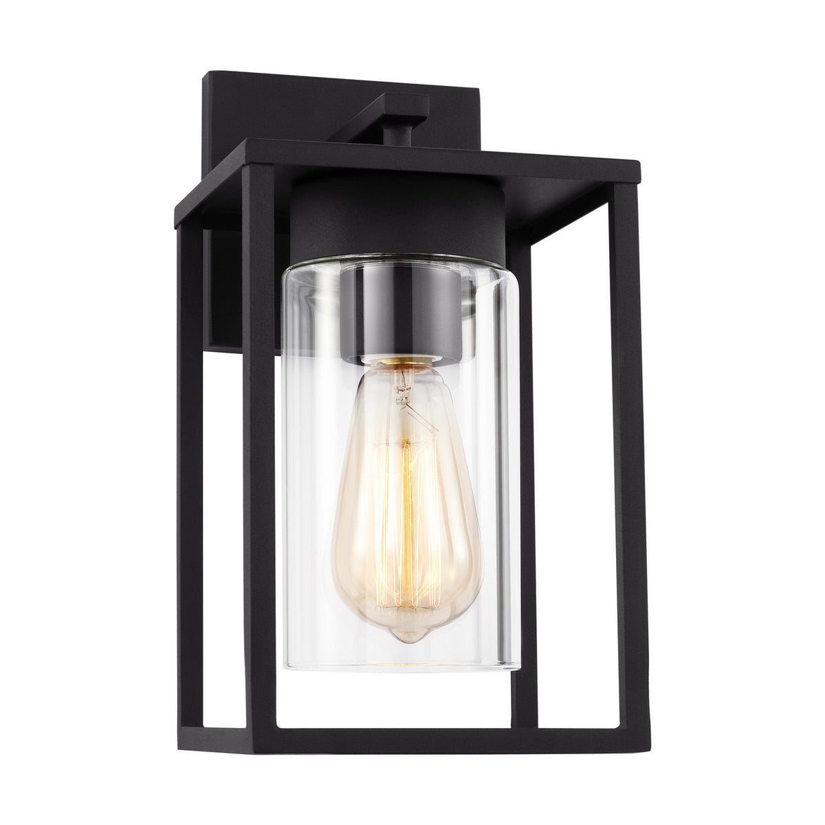 Vado One Light Outdoor Wall Lantern in Black