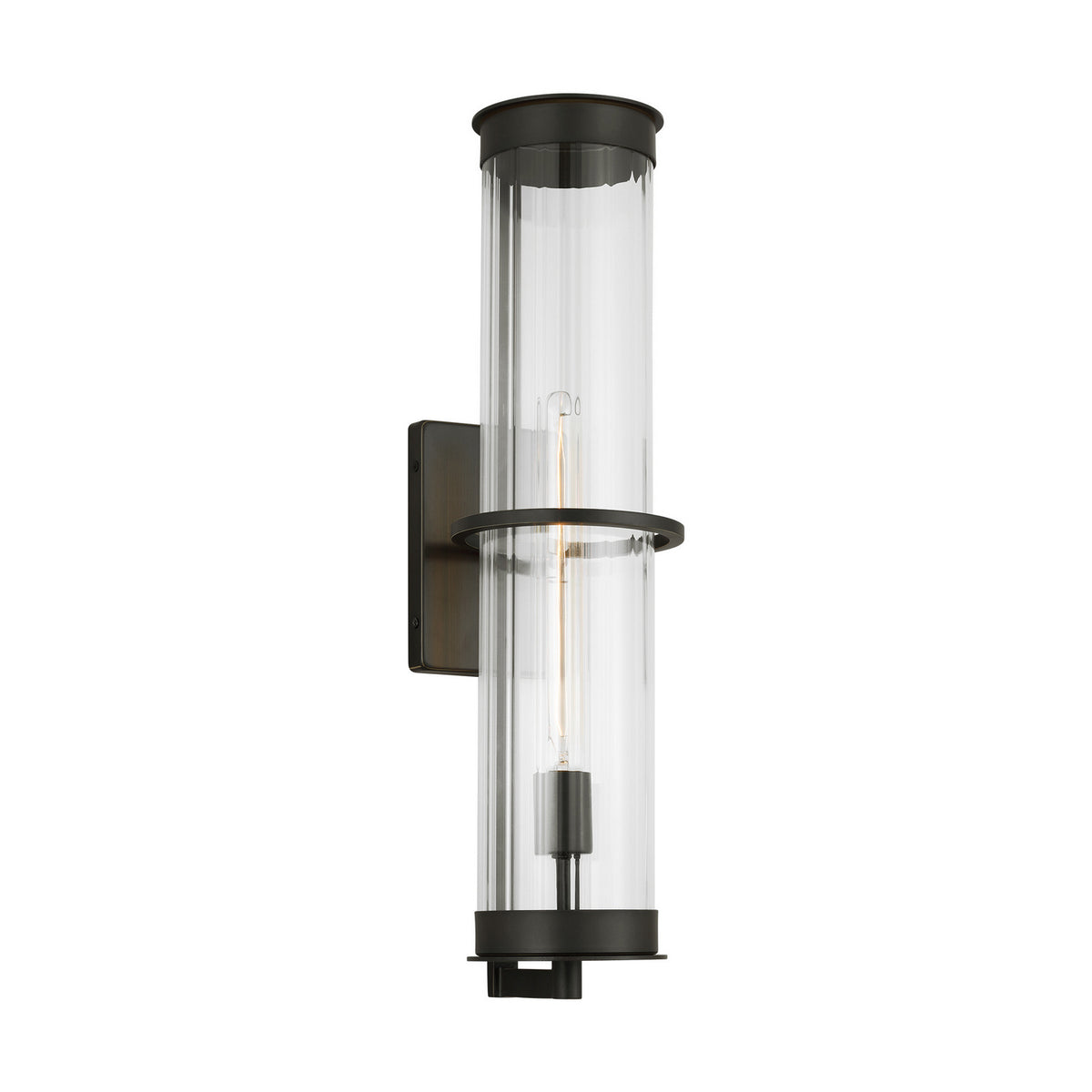 Alcona One Light Outdoor Wall Lantern in Antique Bronze