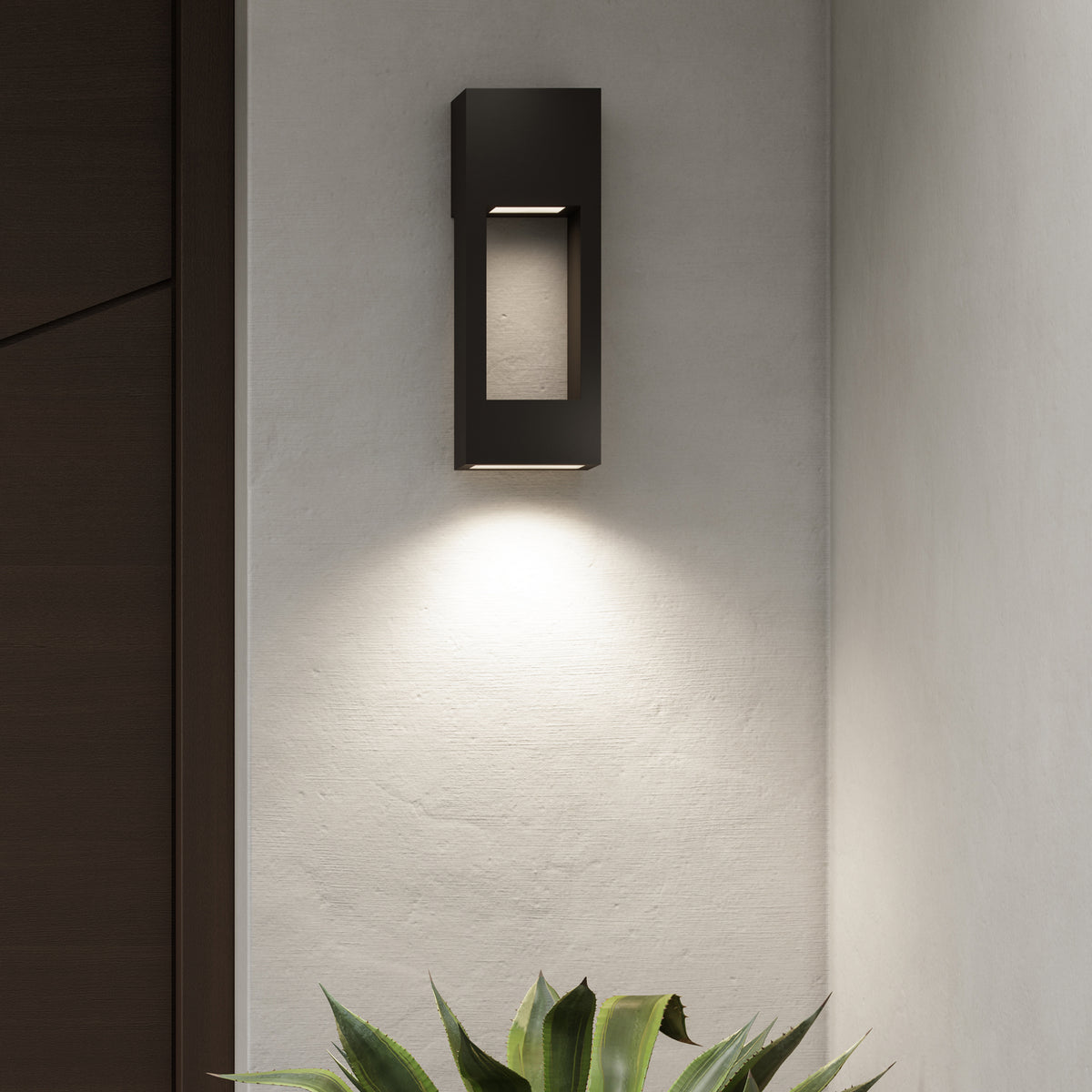 Testa LED Outdoor Wall Lantern in Black