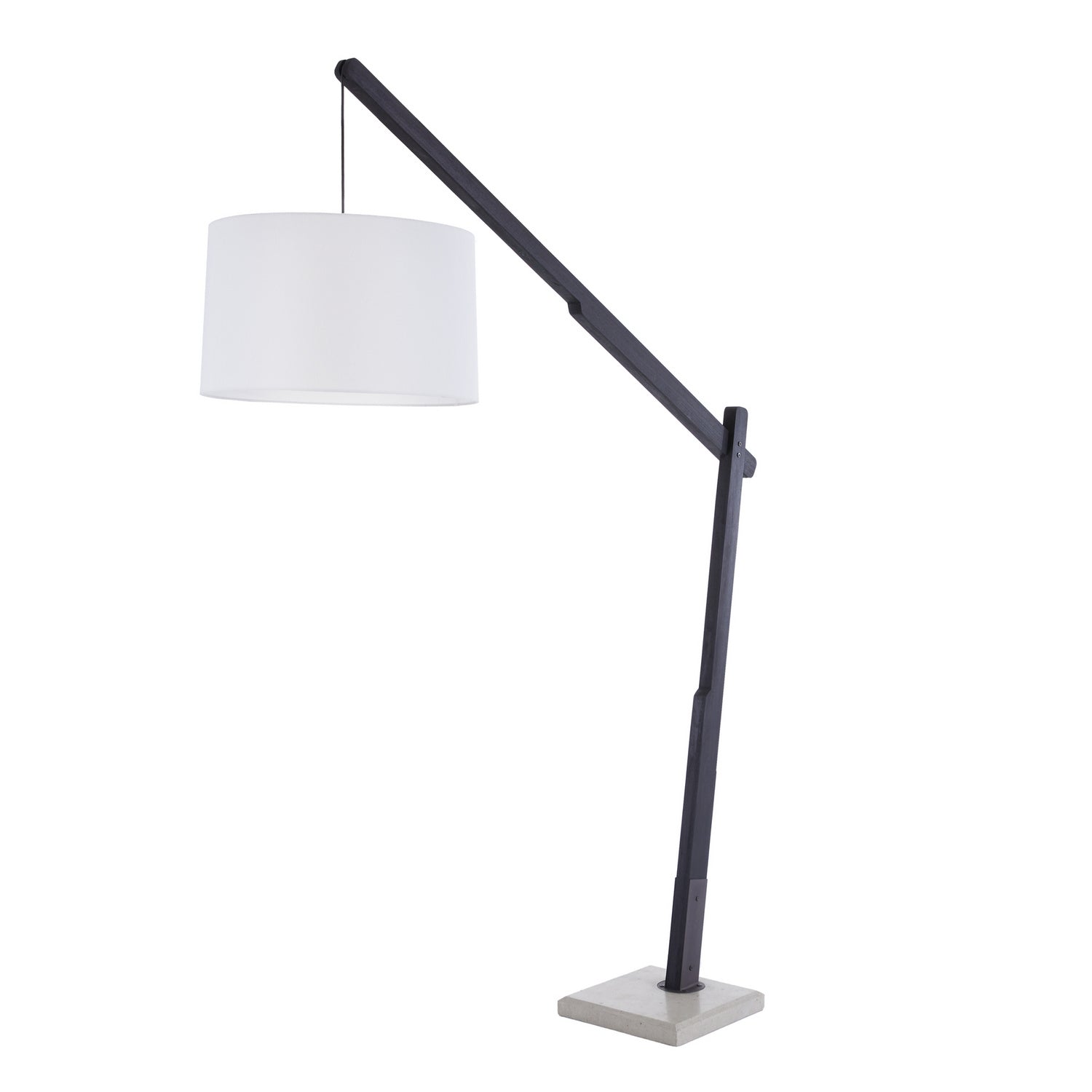 Lampadaire Sarsa à une lumière en ébène