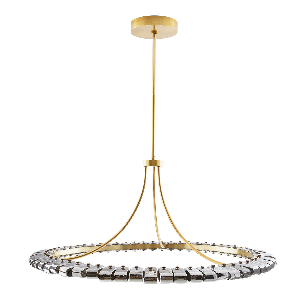 Santorini One Light Chandelier in Blue Smoke Luster