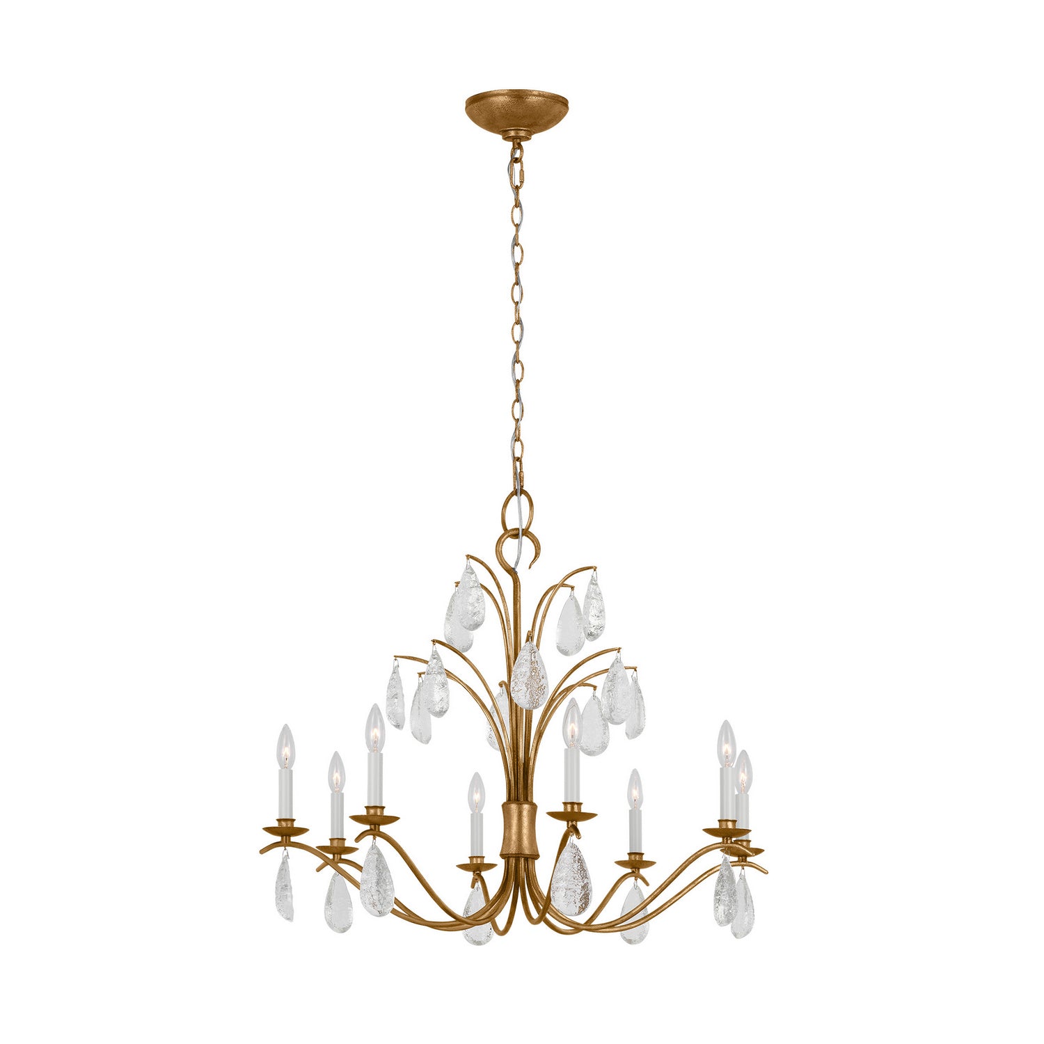 Shannon Eight Light Chandelier in Antique Gild
