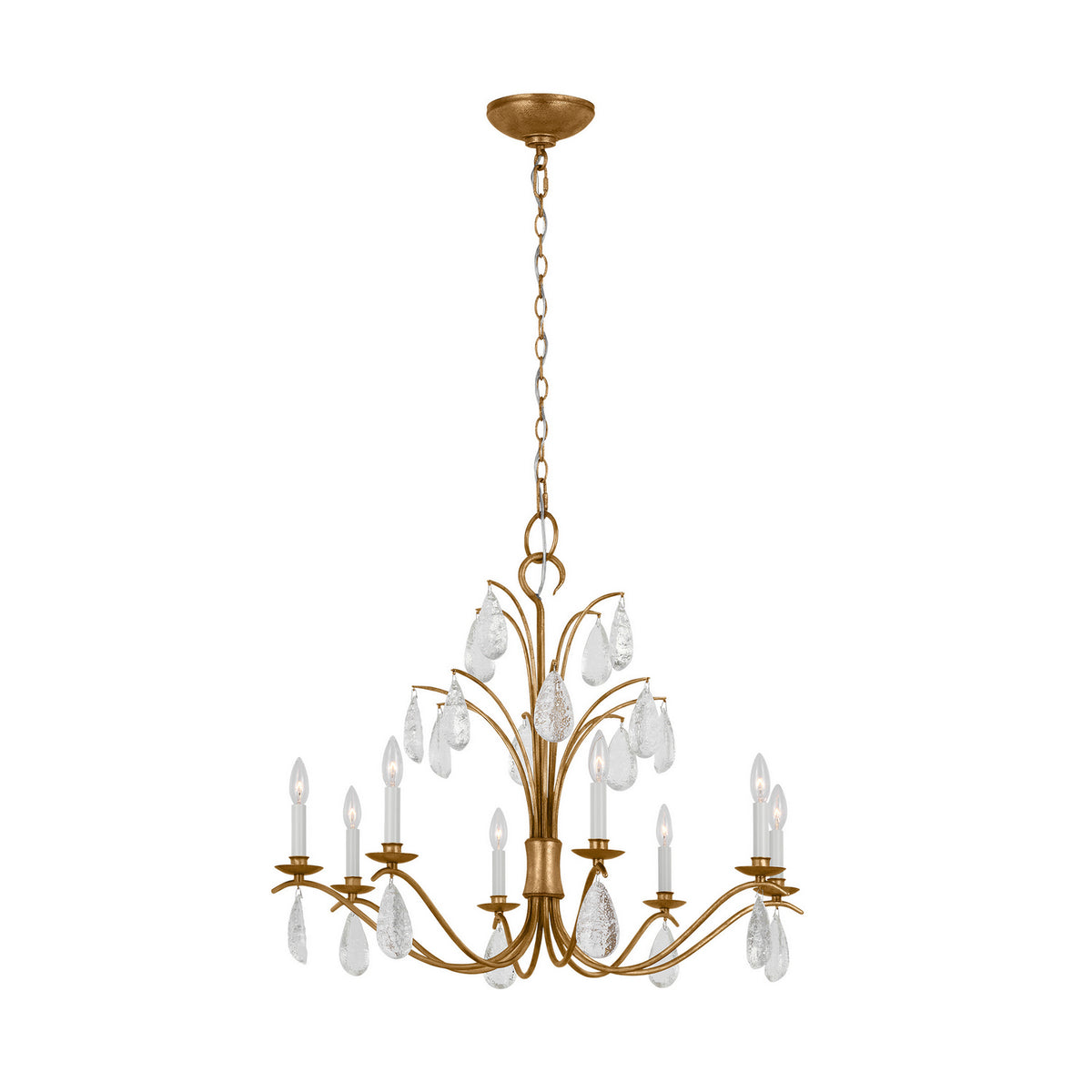 Shannon Eight Light Chandelier in Antique Gild