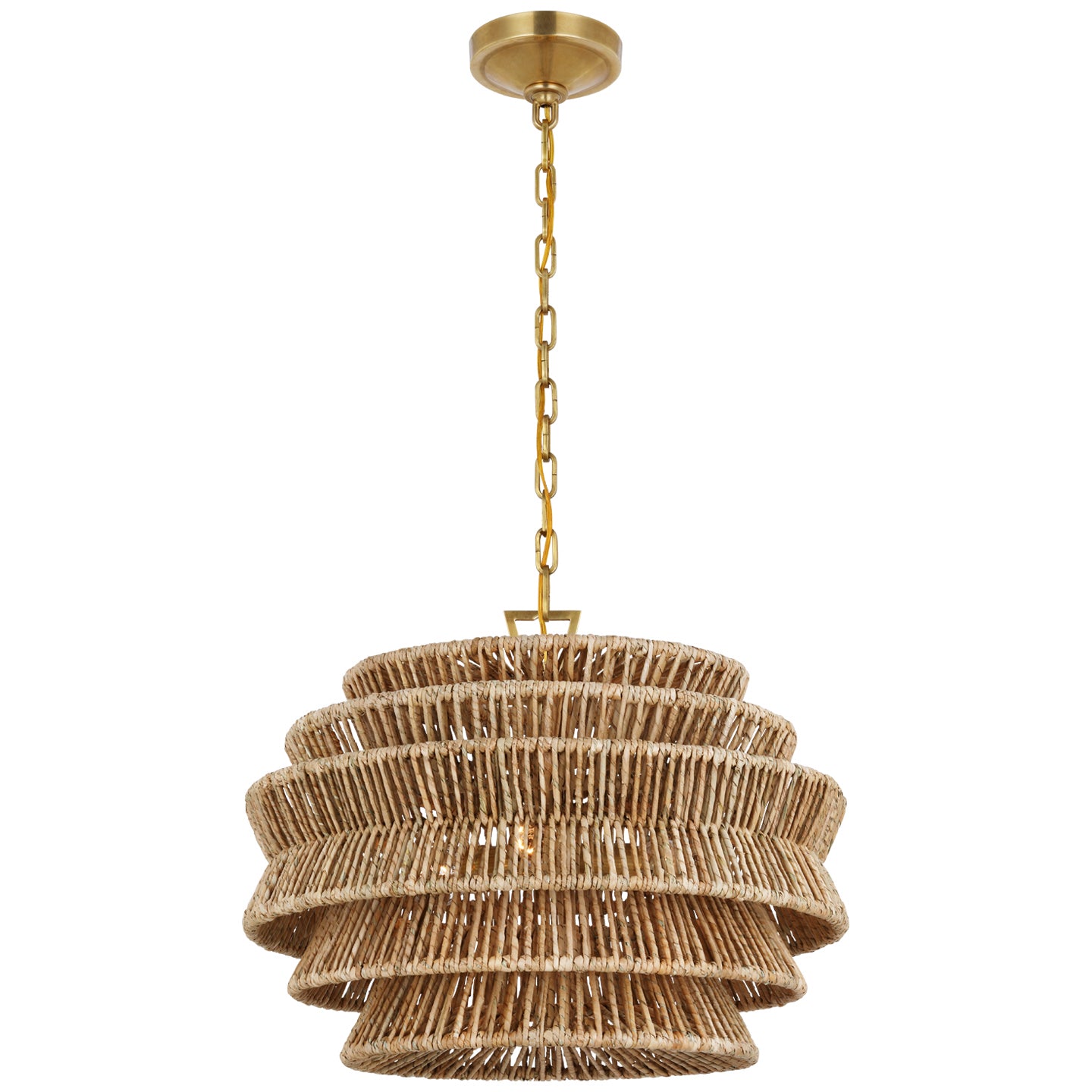 Antigua Medium Drum Chandelier Antique Brass