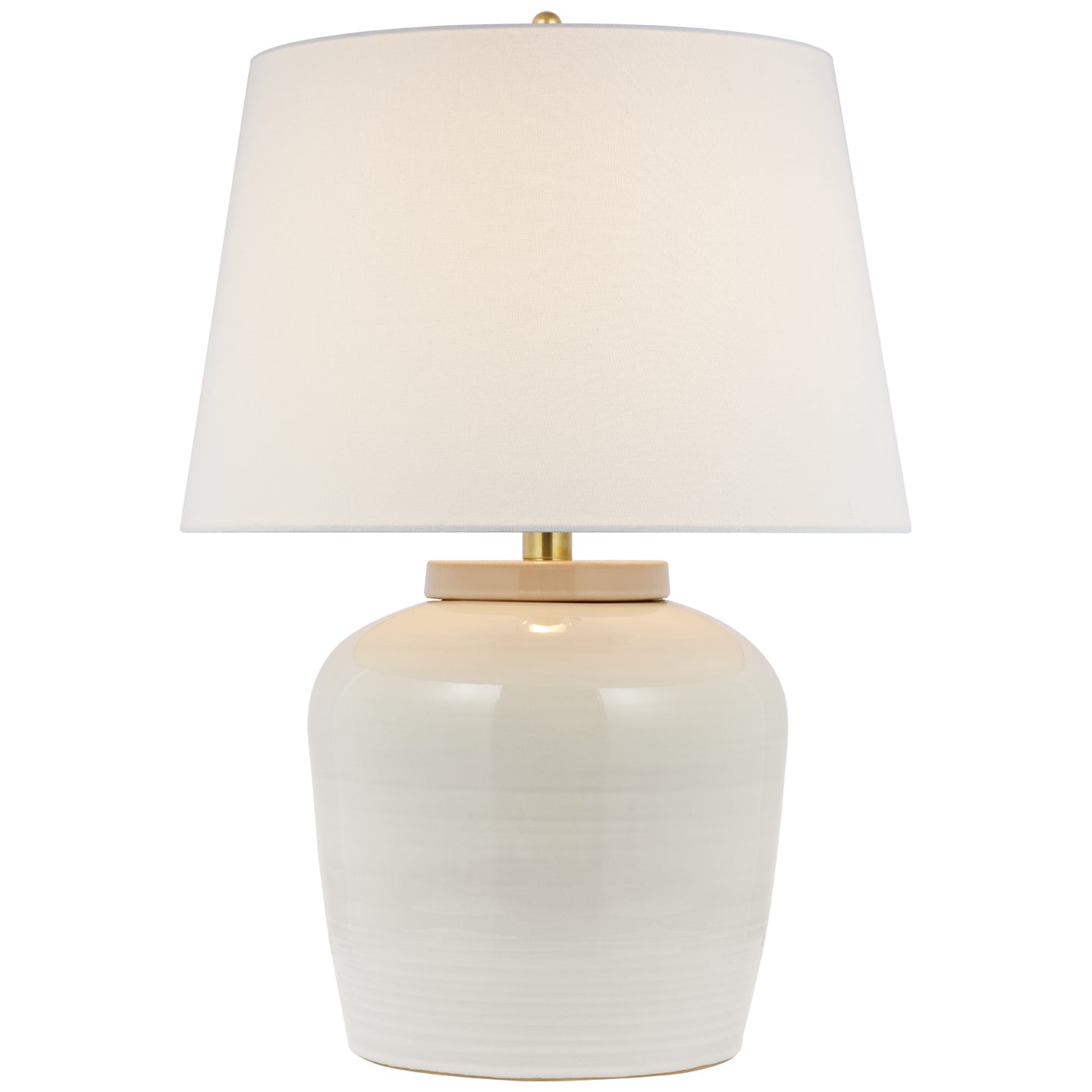 Nora Medium Table Lamp in Ivory with Linen Shade