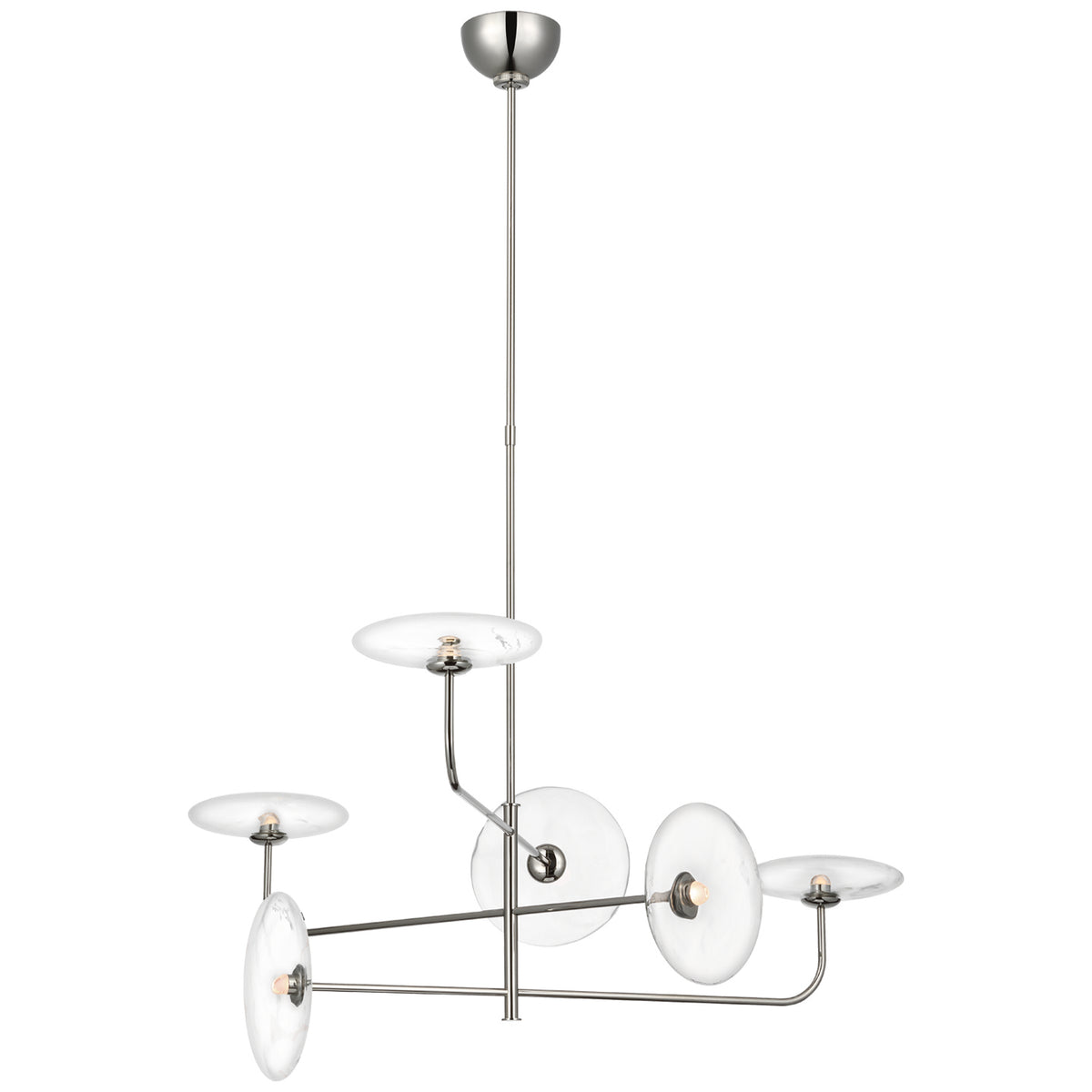 Calvino LED Chandelier in Polished Nickel