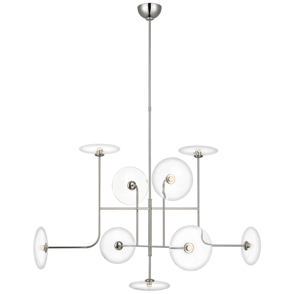 Calvino LED Chandelier in Polished Nickel