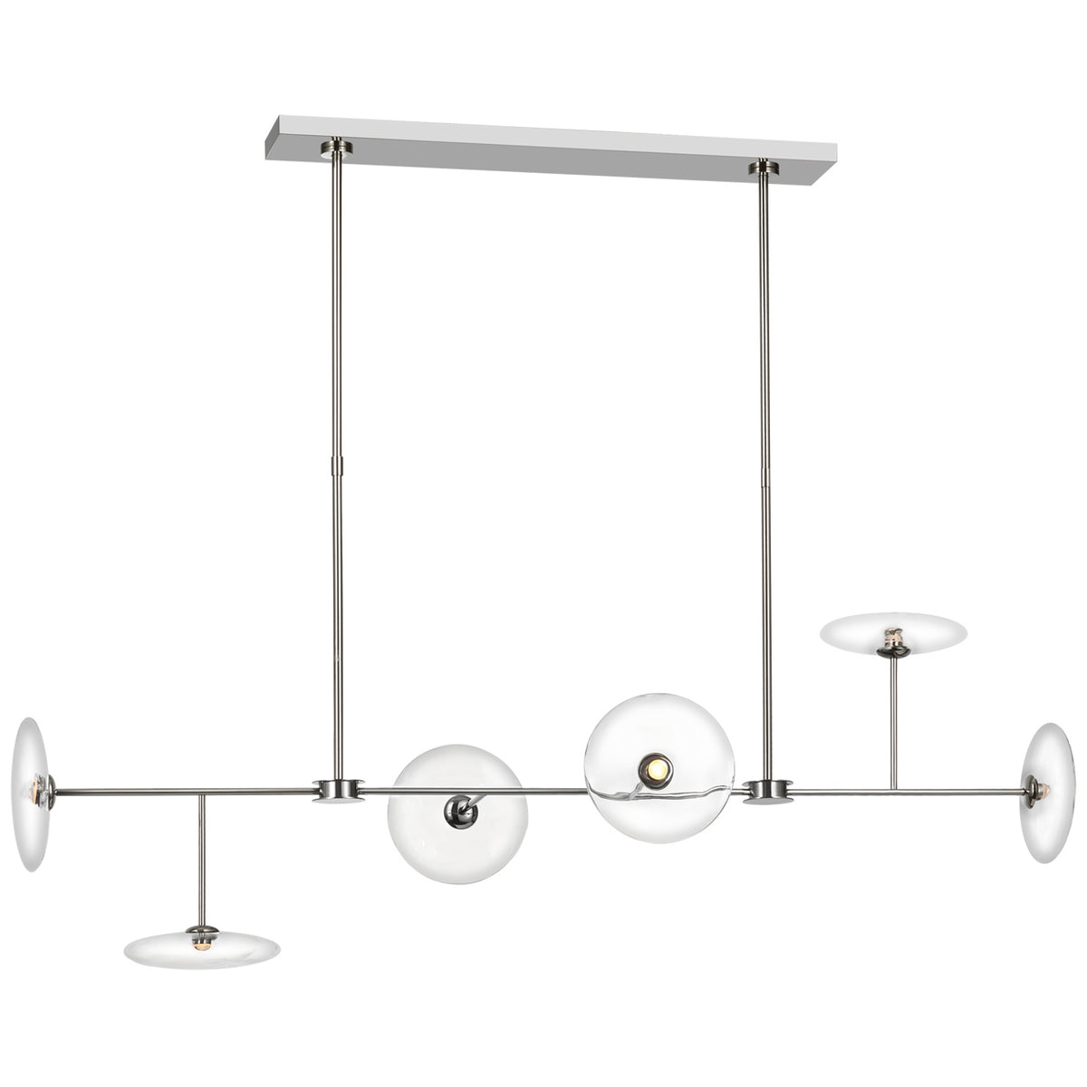 Calvino LED Chandelier in Polished Nickel