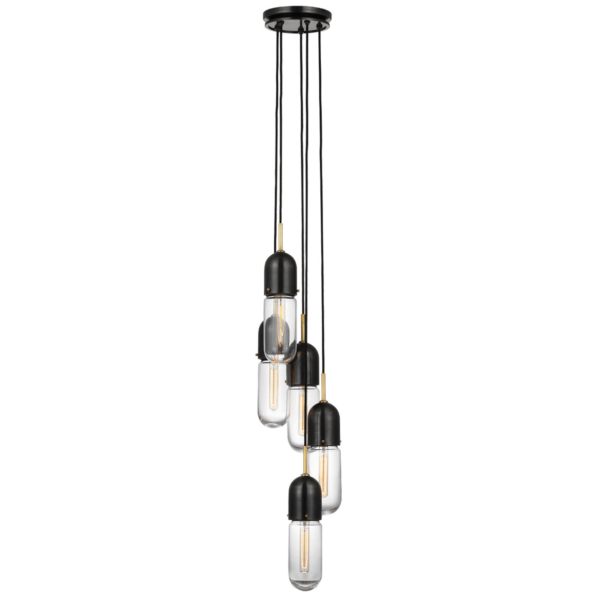 Junio LED Pendant in Bronze and Brass