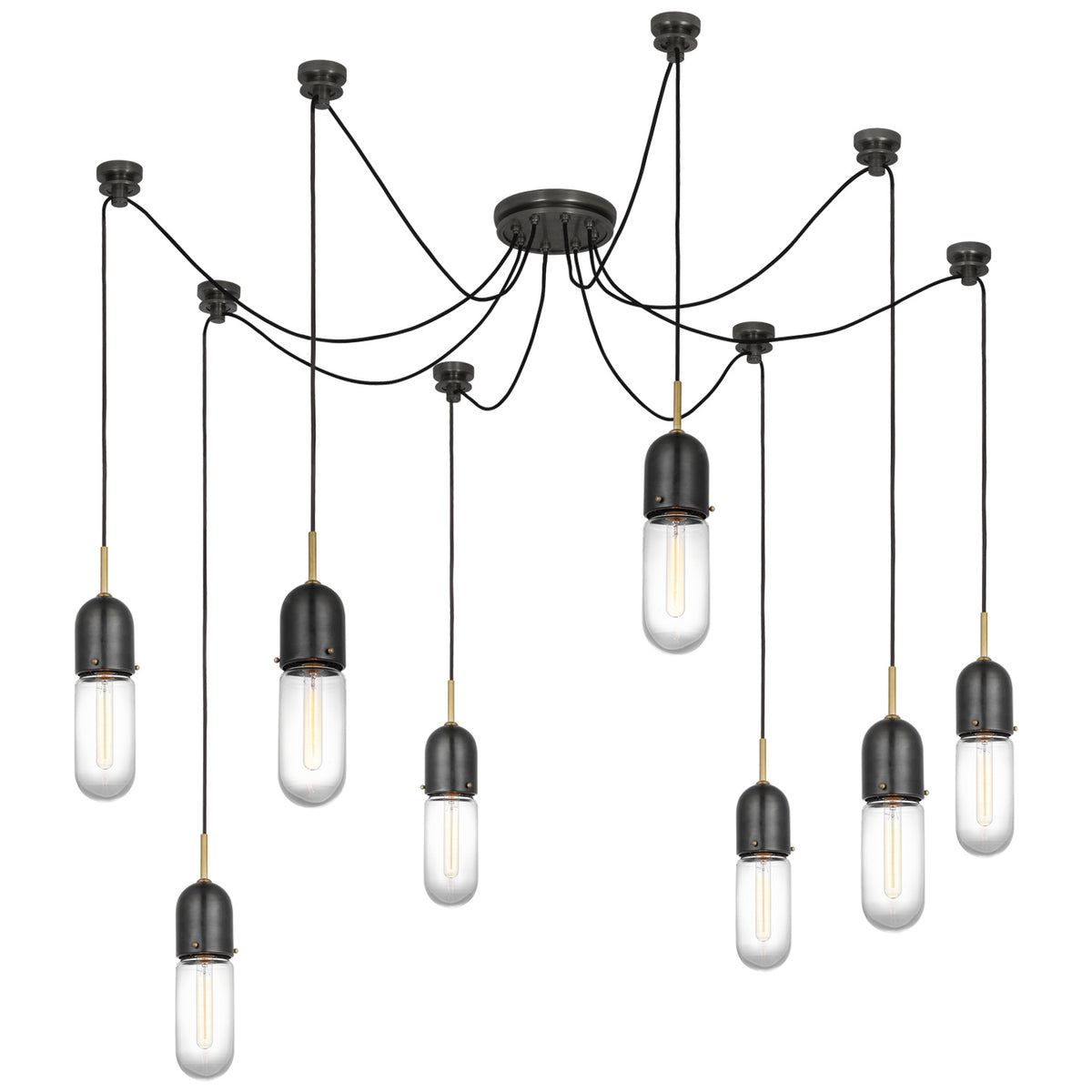 Junio LED Pendant in Bronze and Brass