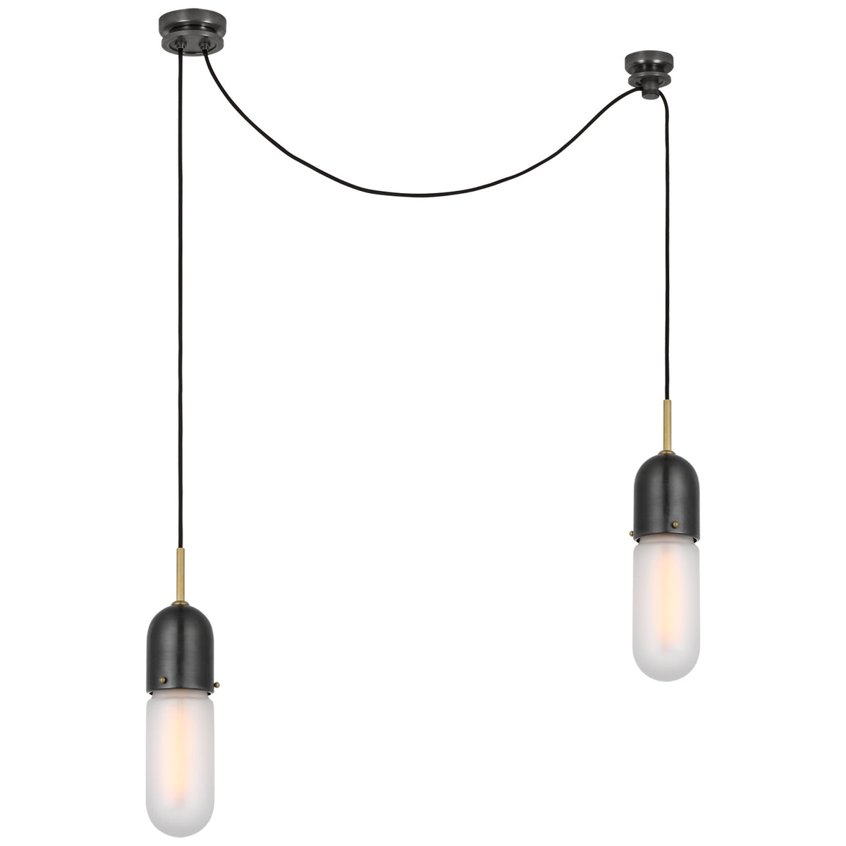 Junio LED Pendant in Bronze and Brass