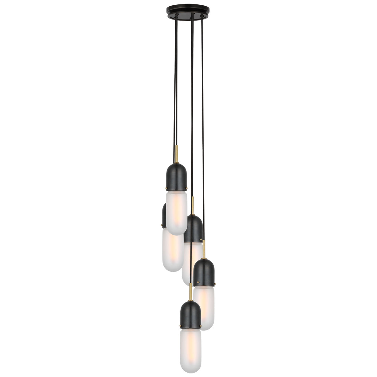 Junio LED Pendant in Bronze and Brass