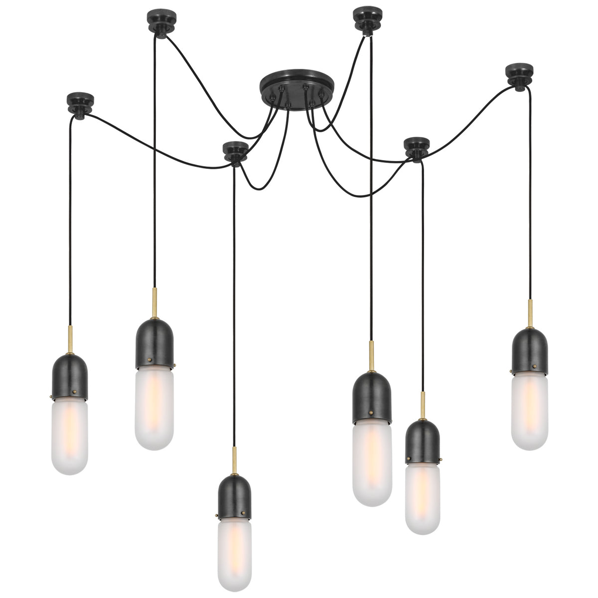 Junio LED Pendant in Bronze and Brass