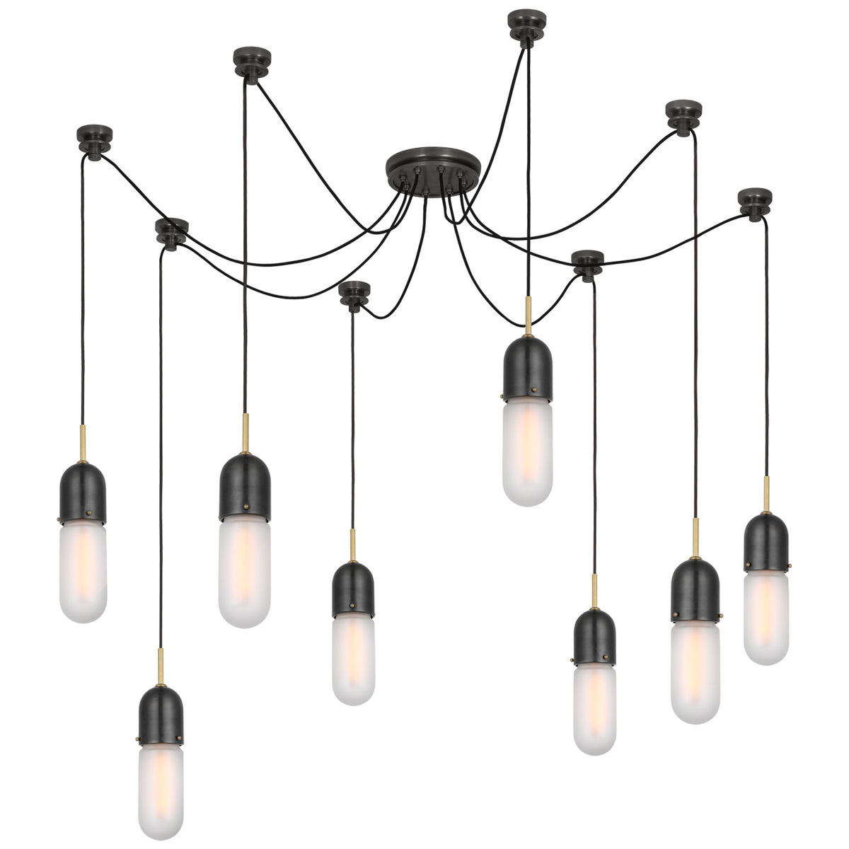 Junio LED Pendant in Bronze and Brass