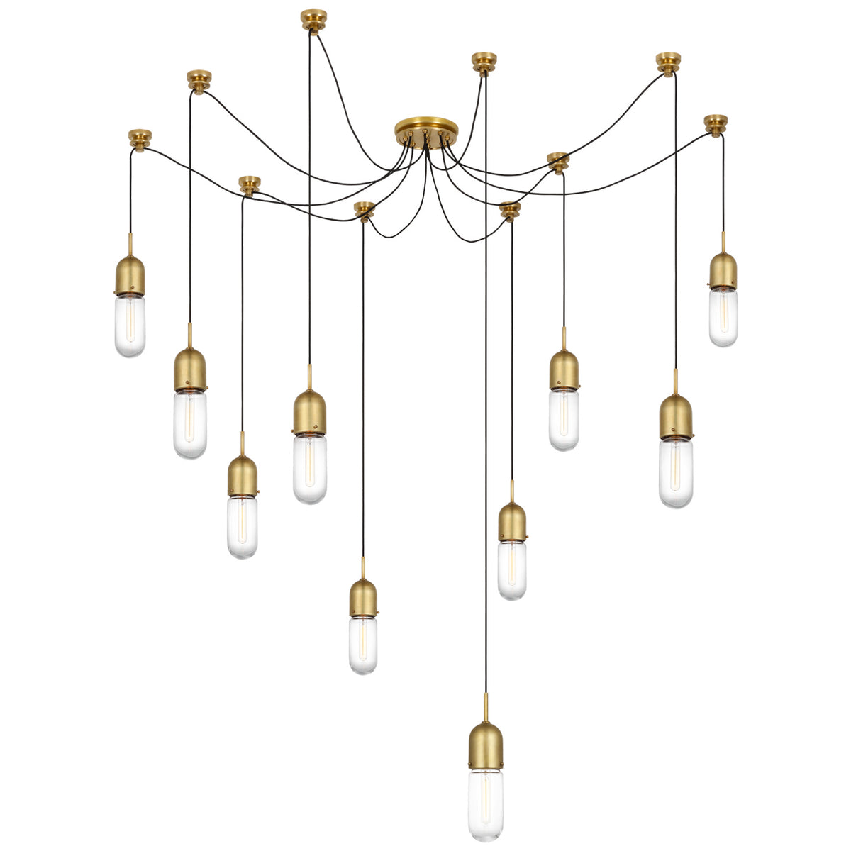 Junio LED Pendant in Hand-Rubbed Antique Brass