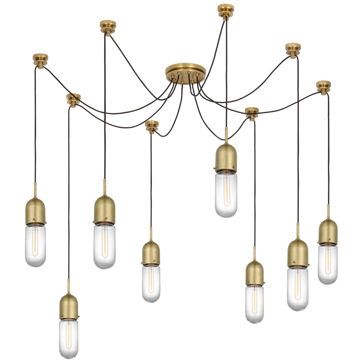 Junio LED Pendant in Hand-Rubbed Antique Brass