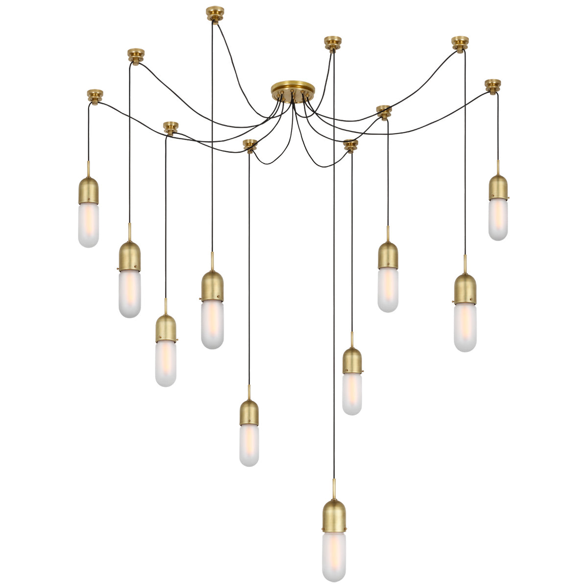 Junio LED Pendant in Hand-Rubbed Antique Brass