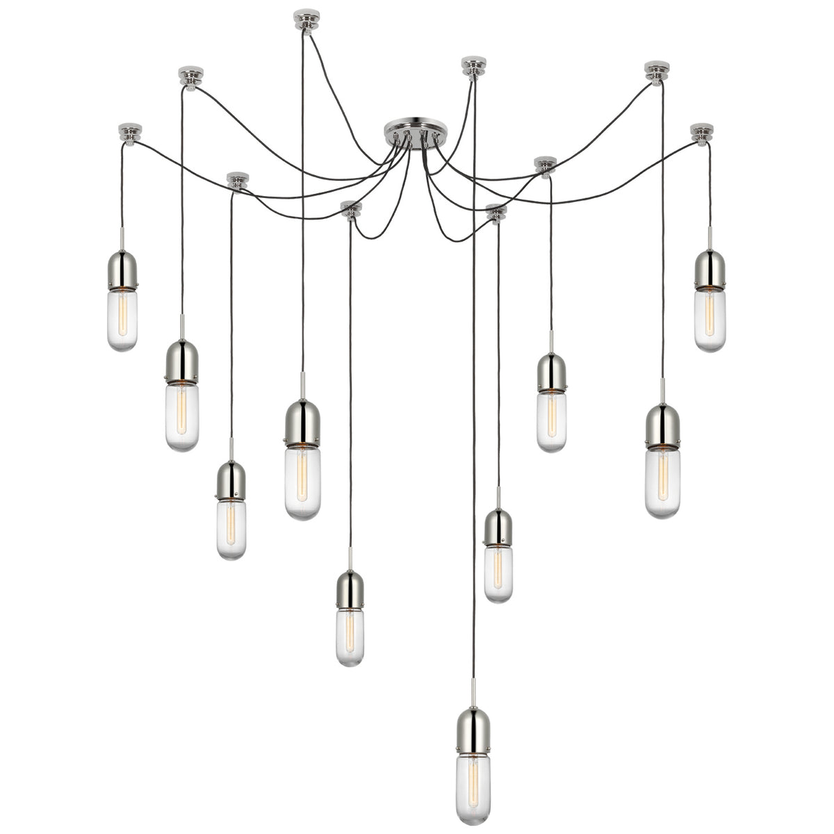 Junio LED Pendant in Polished Nickel