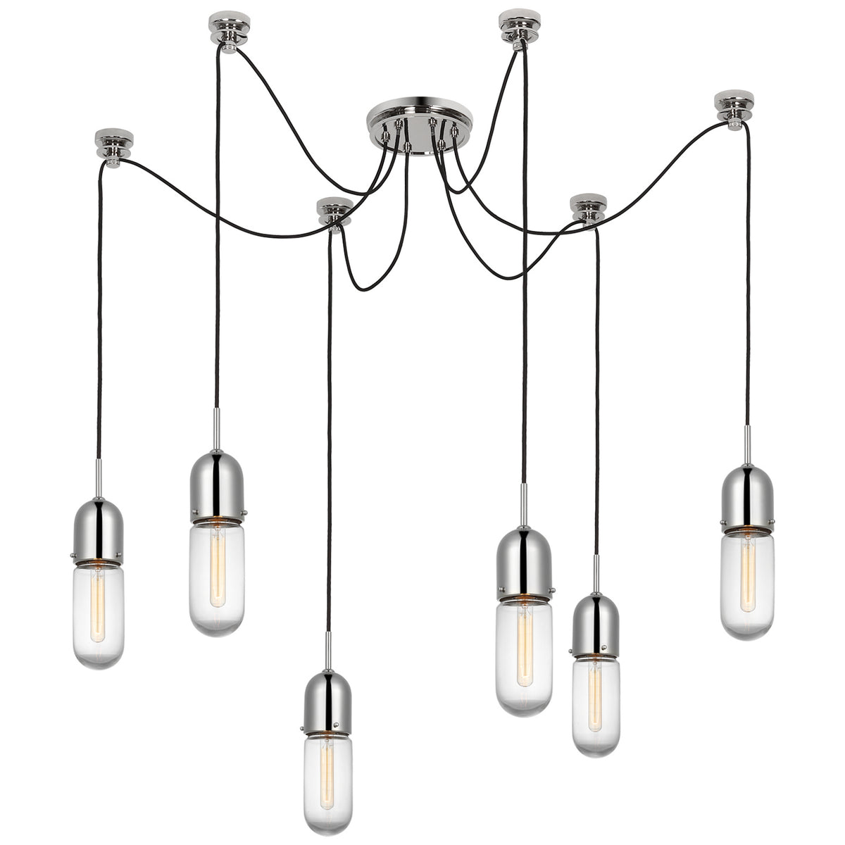 Junio LED Pendant in Polished Nickel