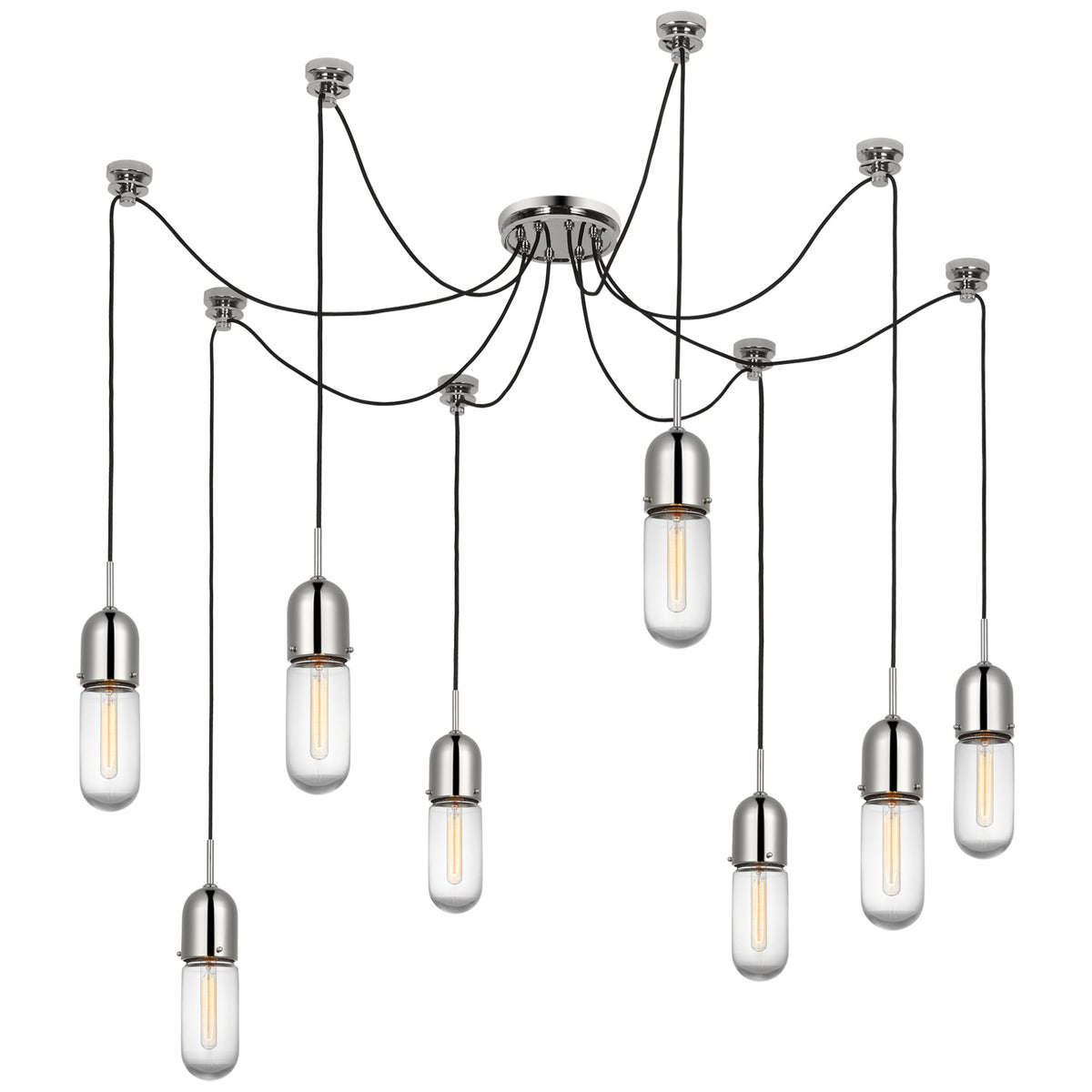 Junio LED Pendant in Polished Nickel