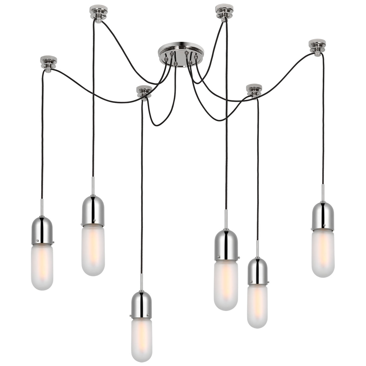 Junio LED Pendant in Polished Nickel