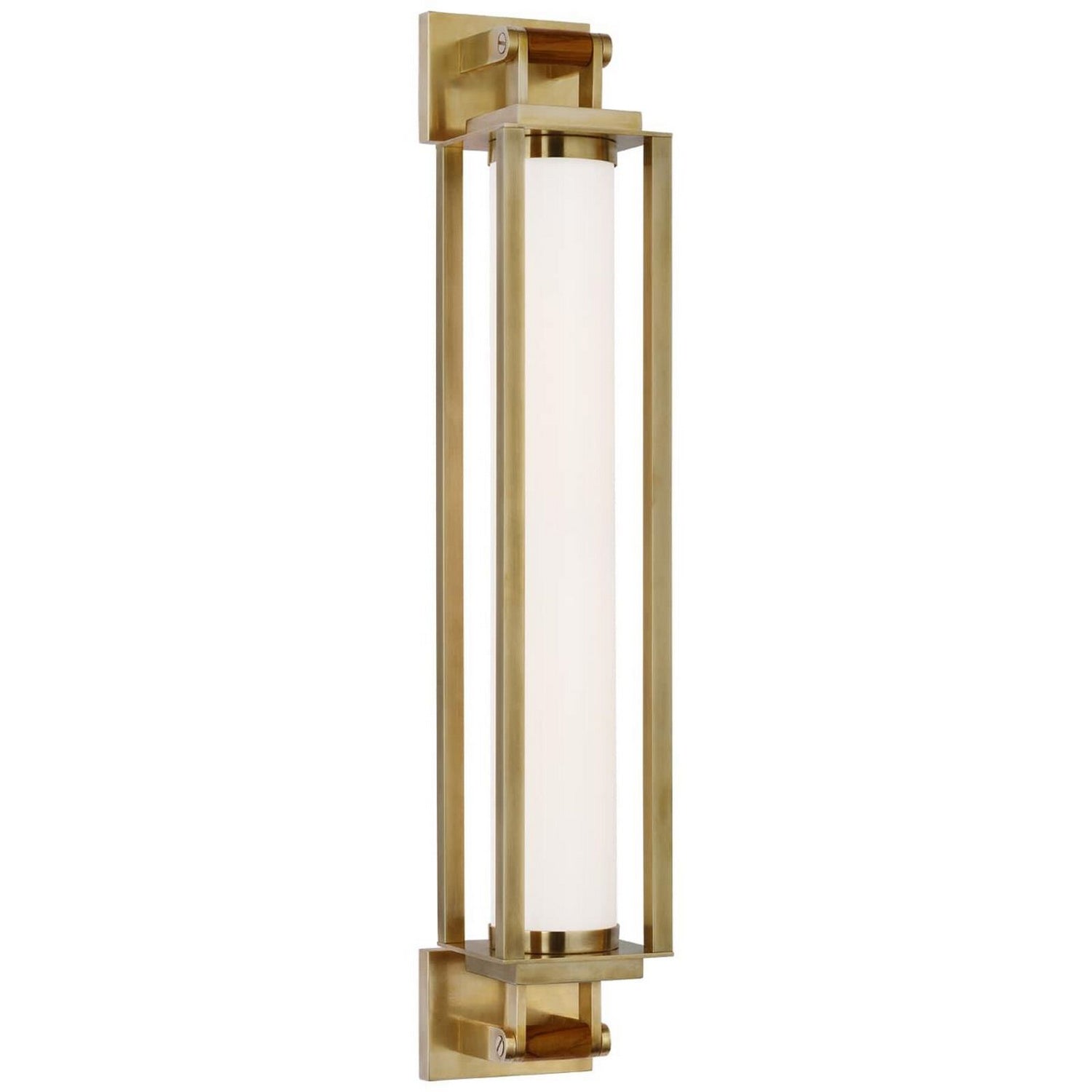 Northport LED Wall Sconce in Natural Brass and Teak