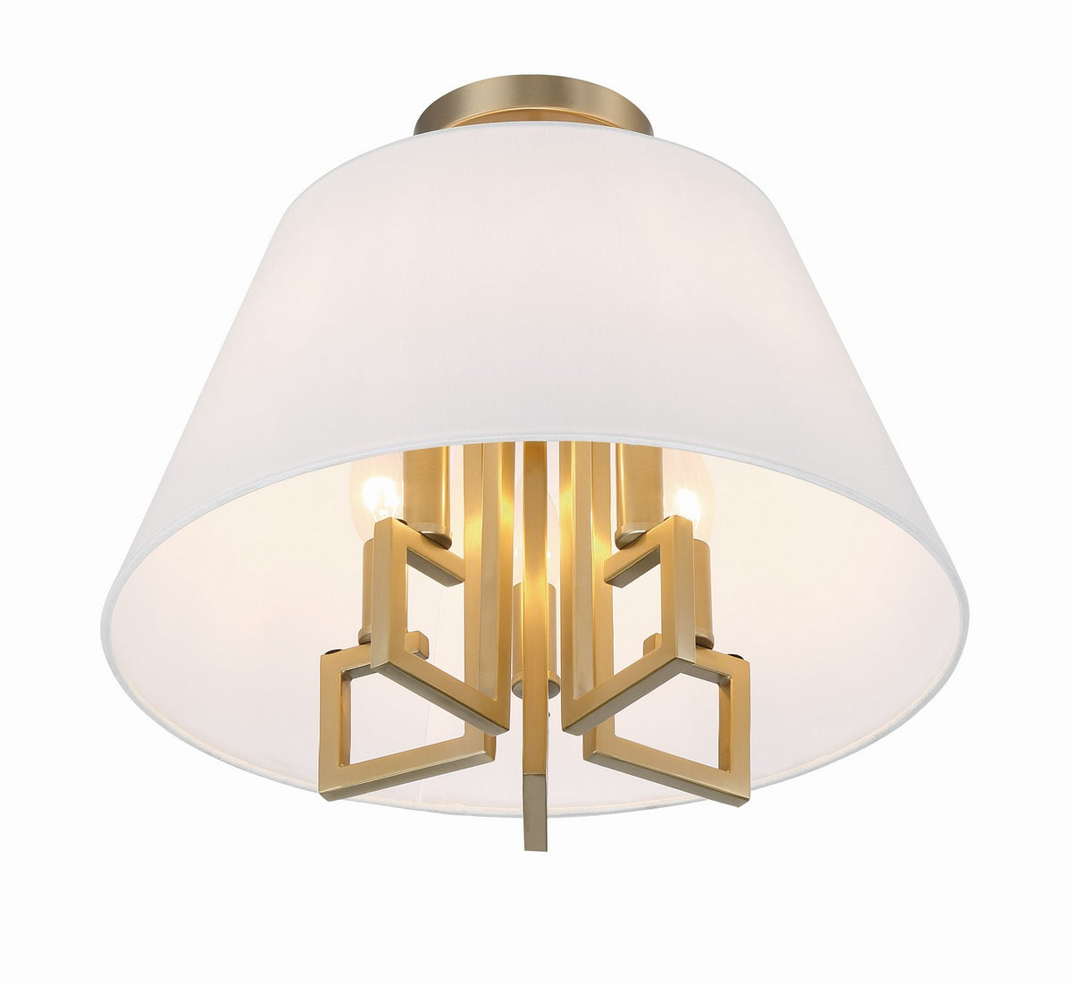 Westwood Five Light Semi Flush Mount in Vibrant Gold