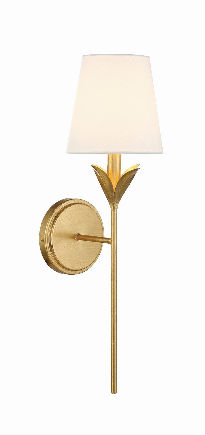 Broche One Light Wall Sconce in Antique Gold