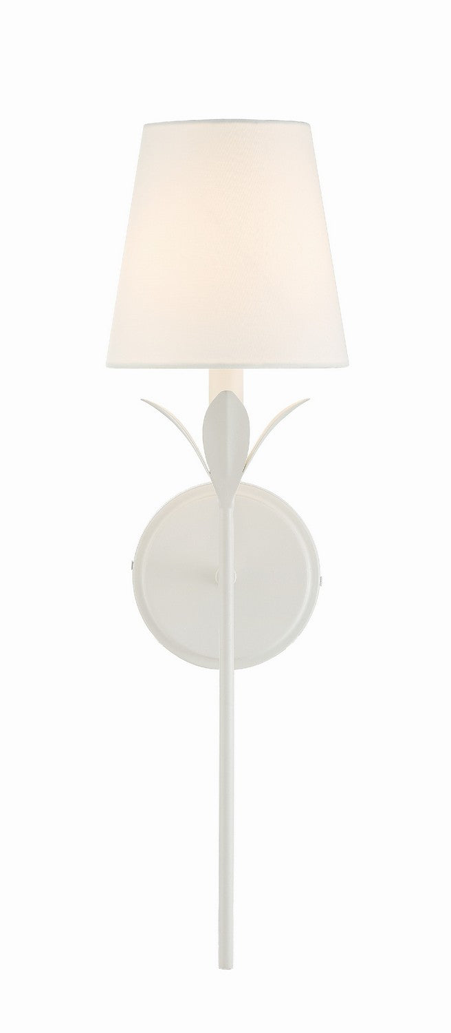 Broche One Light Wall Sconce in Matte White