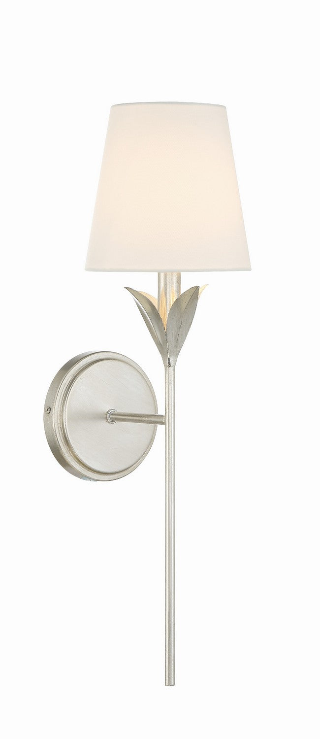 Broche One Light Wall Sconce in Antique Silver