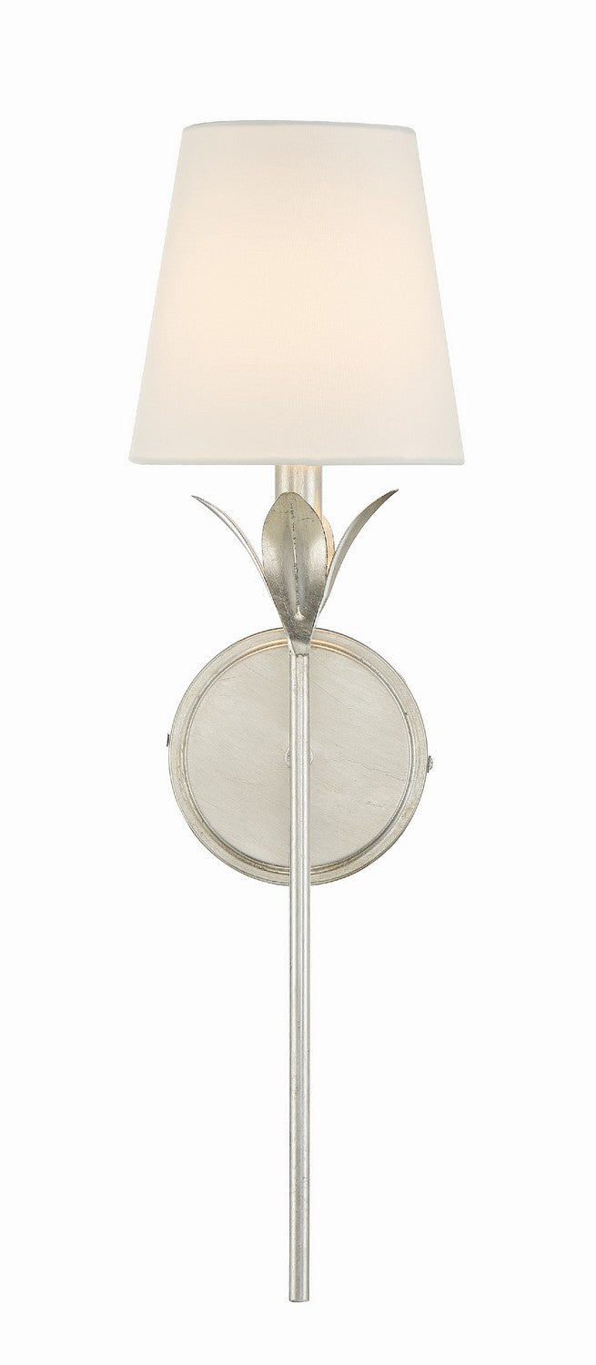 Broche One Light Wall Sconce in Antique Silver
