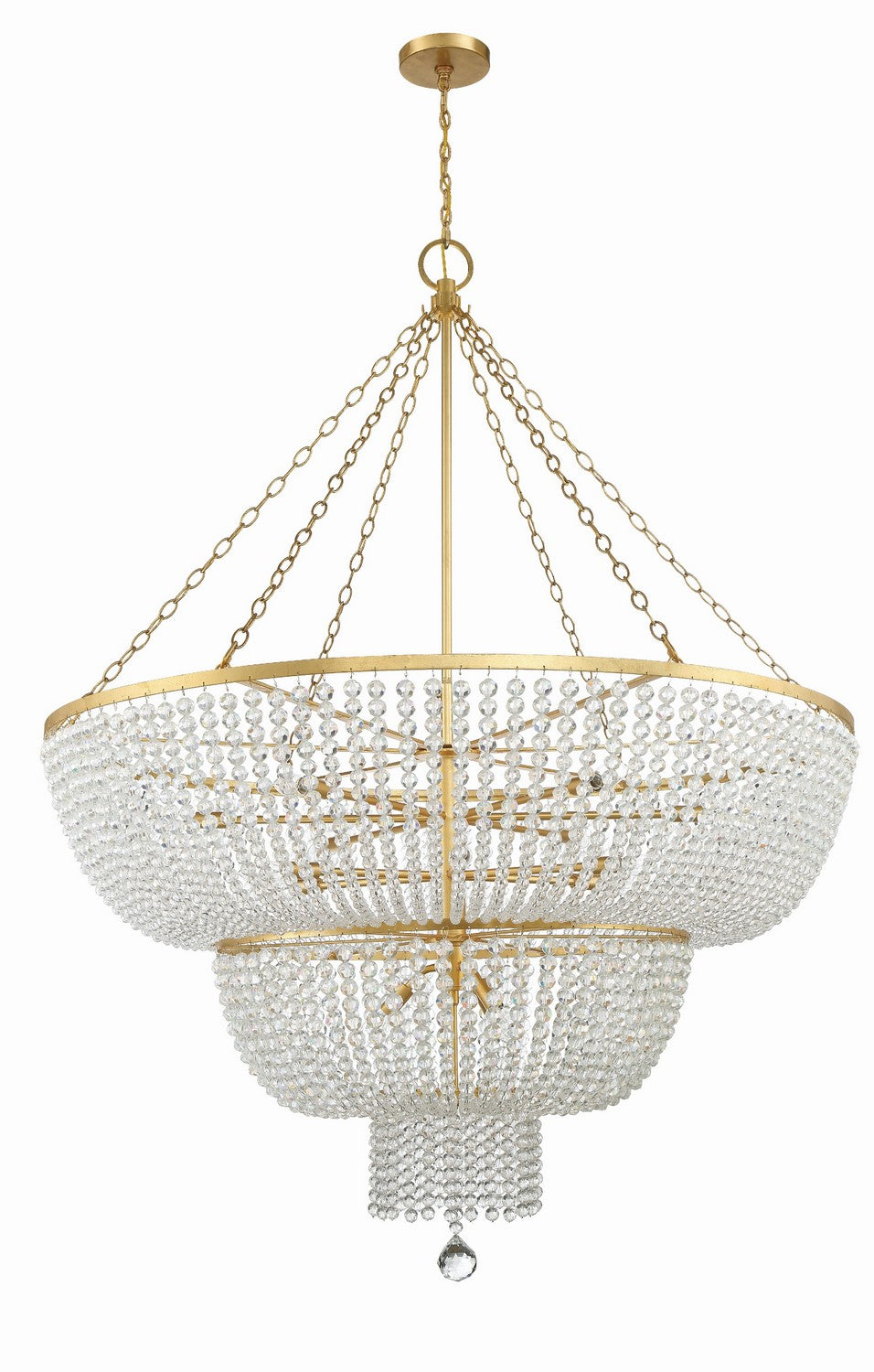 Rylee 15 Light Chandelier in Antique Gold