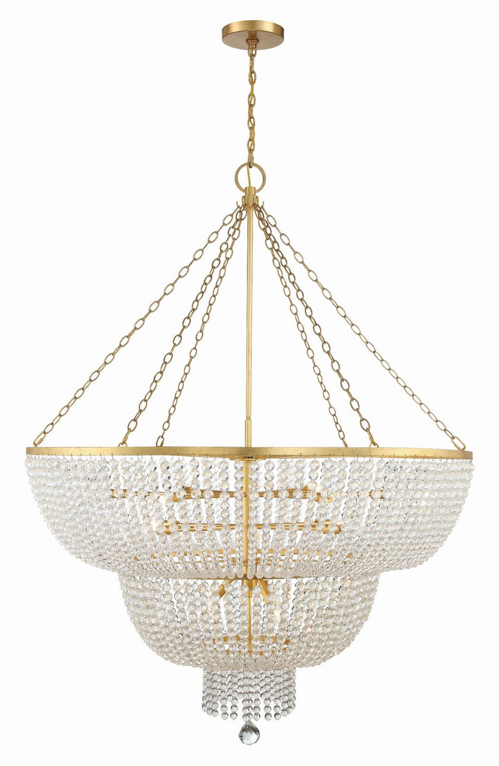 Rylee 15 Light Chandelier in Antique Gold