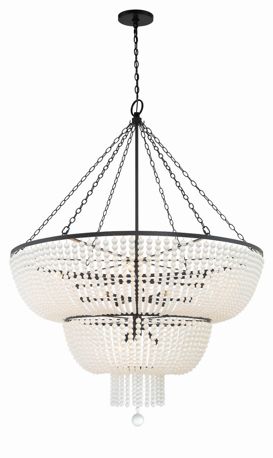 Rylee 15 Light Chandelier in Matte Black