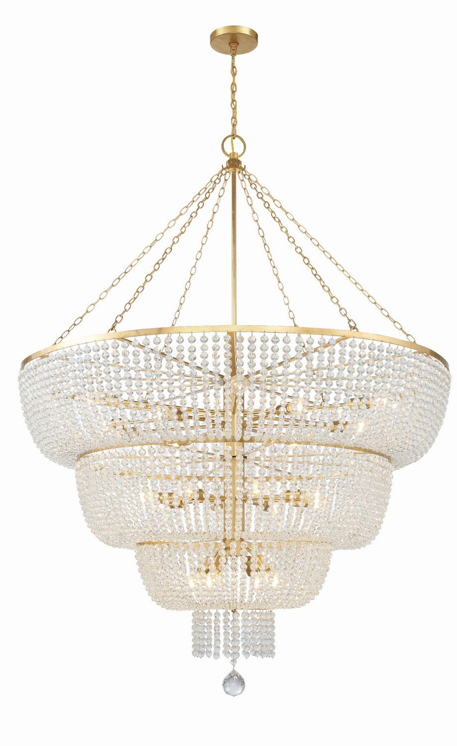 Rylee 24 Light Chandelier in Antique Gold