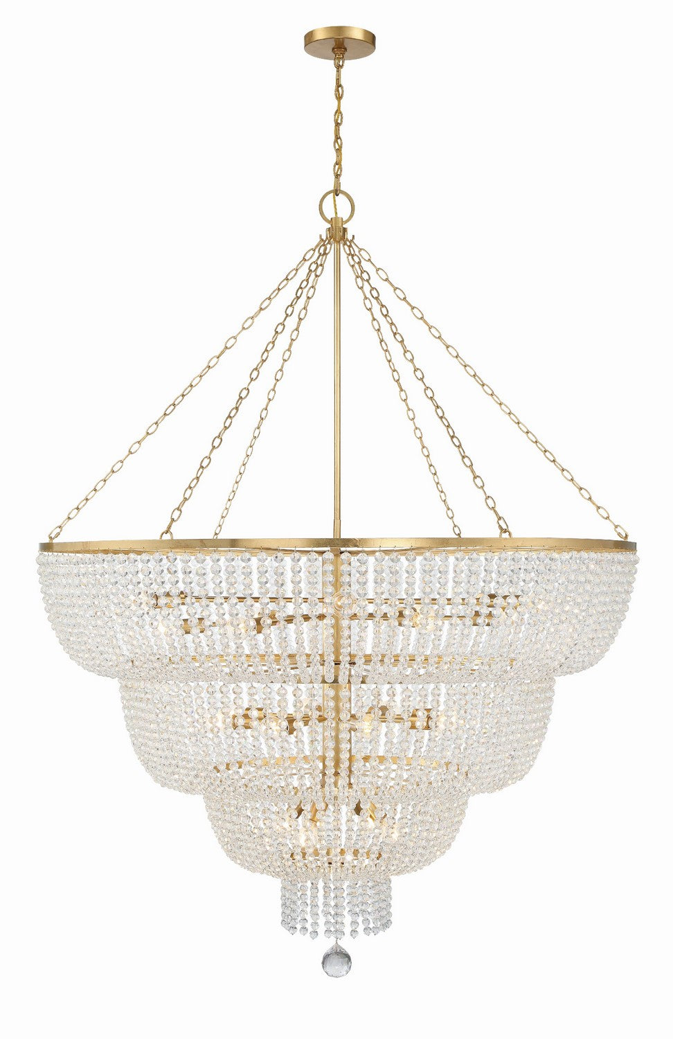 Rylee 24 Light Chandelier in Antique Gold