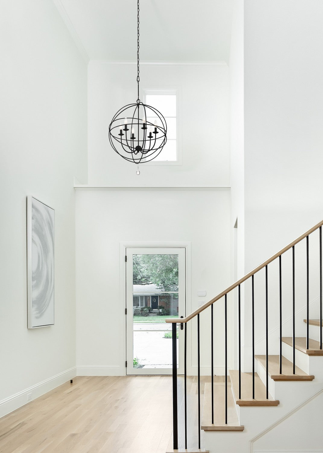 Solaris Six Light Chandelier in Black