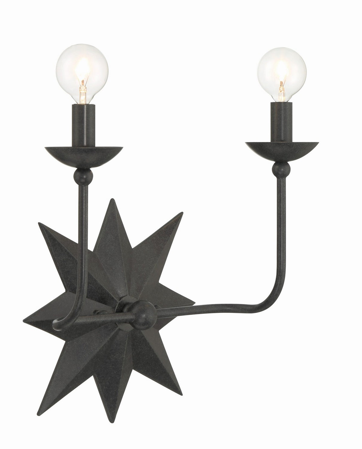 Astro Two Light Wall Sconce in Black