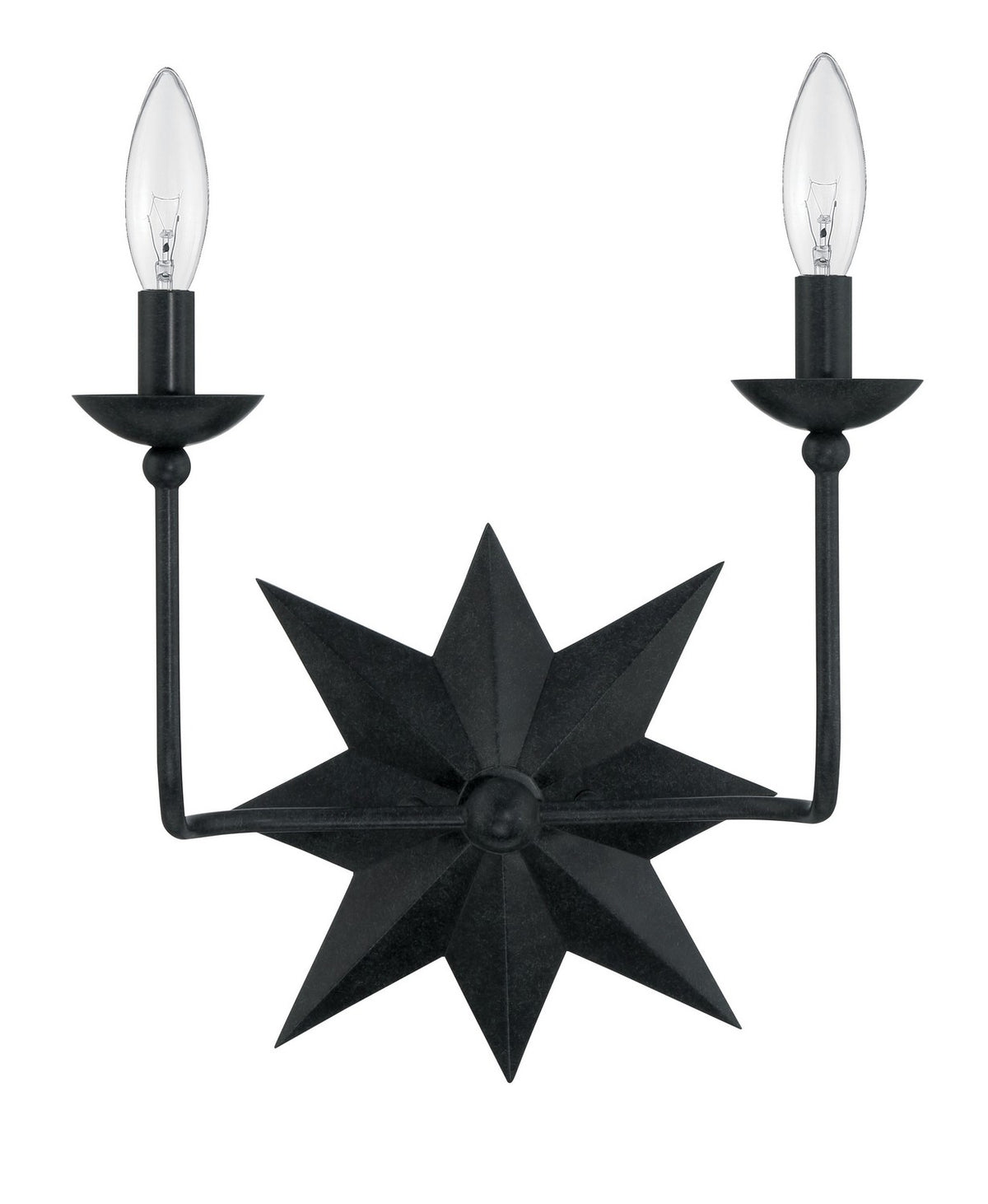 Astro Two Light Wall Sconce in Black
